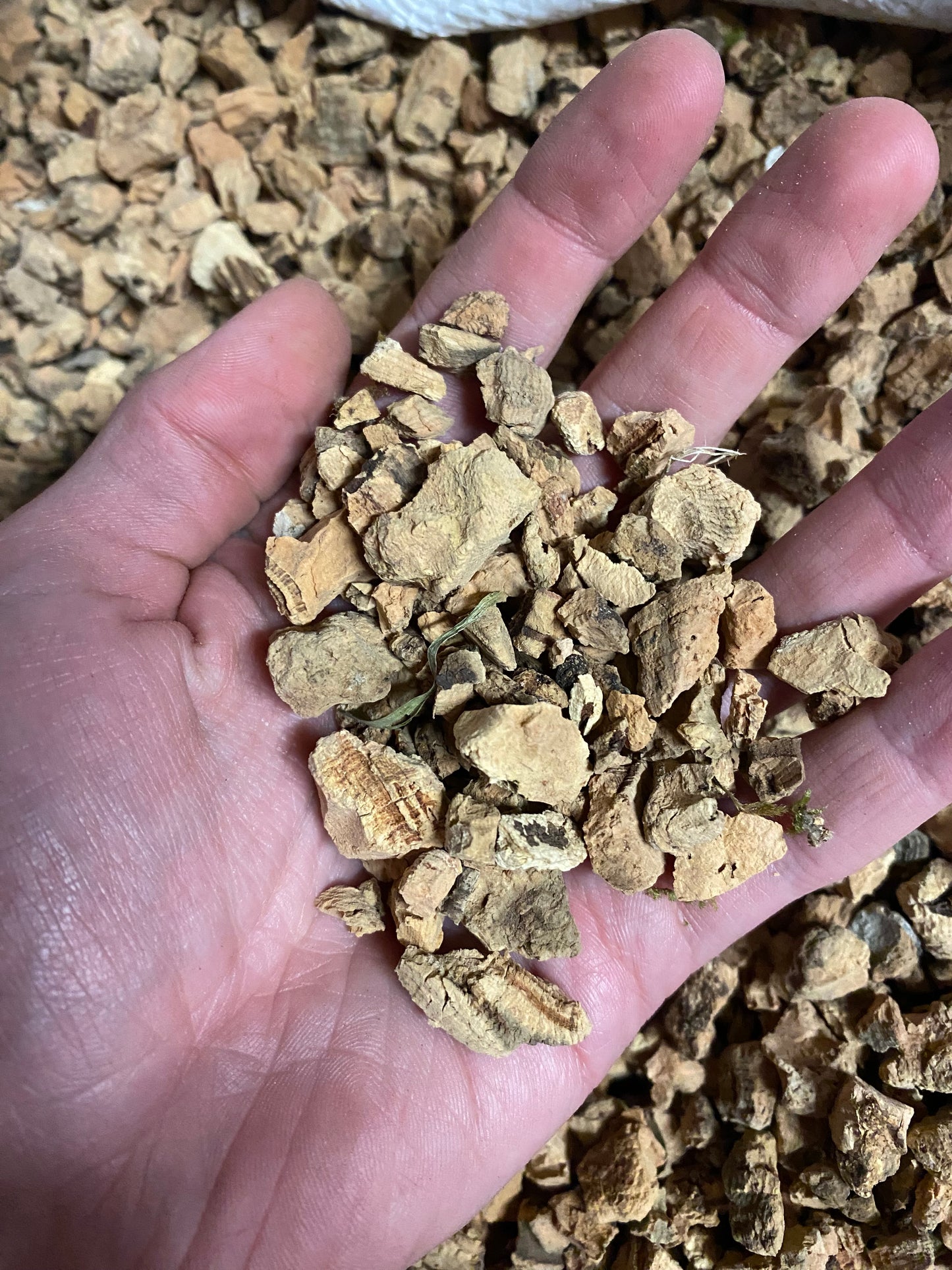 Grote kurk granules
