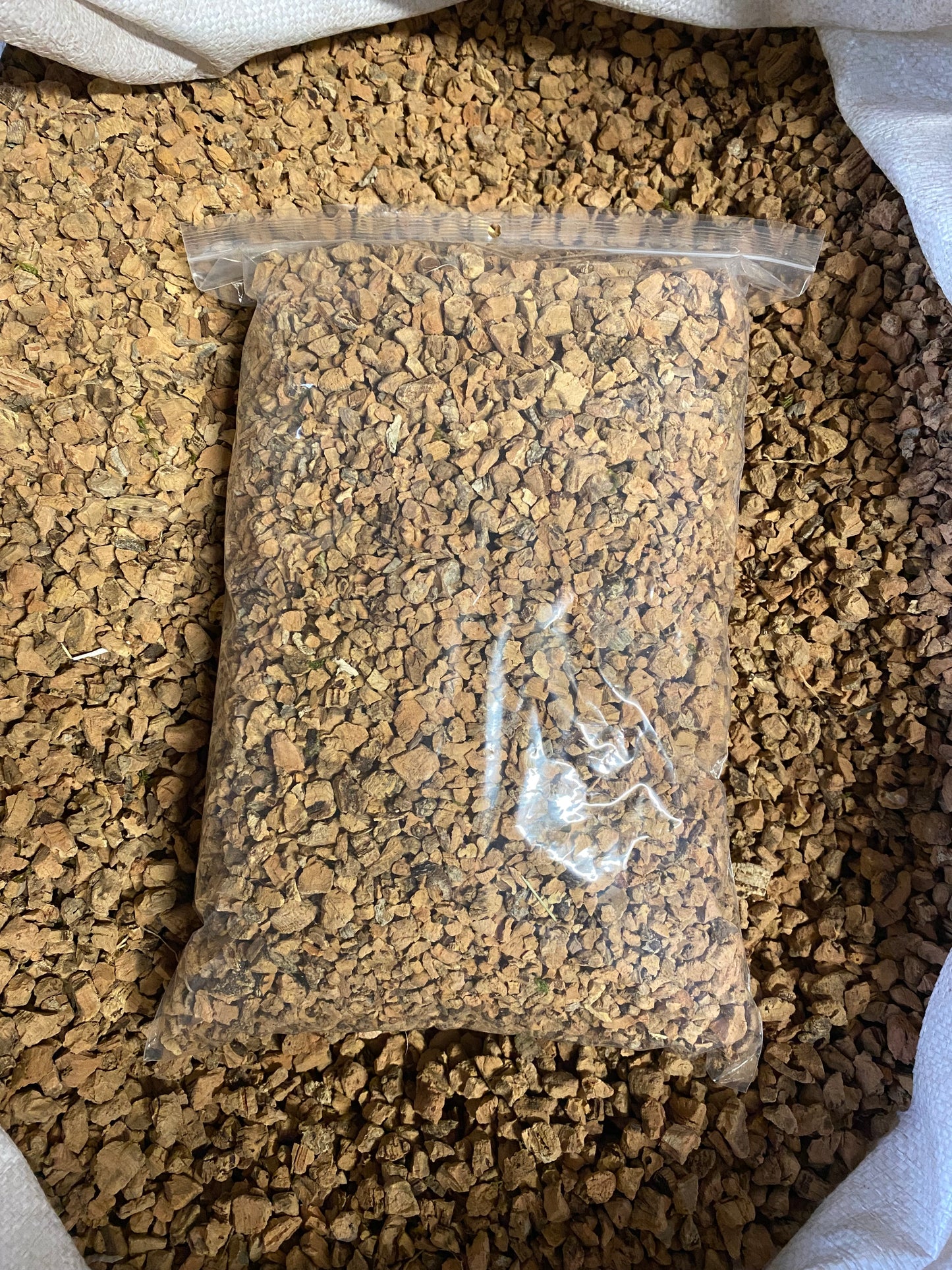 Grote kurk granules